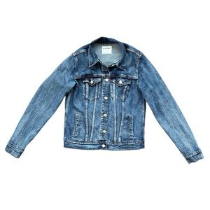 Old Navy Women’s Dark Wash Button Closure Classic Denim Jacket Size M Tall
